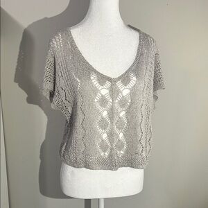 Mudd Gray Knit Crop Top